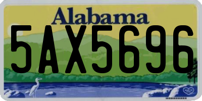 AL license plate 5AX5696