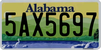 AL license plate 5AX5697