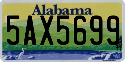 AL license plate 5AX5699