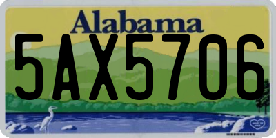 AL license plate 5AX5706