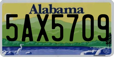 AL license plate 5AX5709