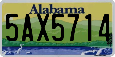 AL license plate 5AX5714