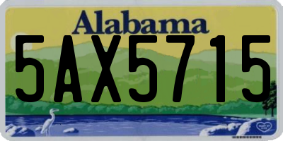 AL license plate 5AX5715