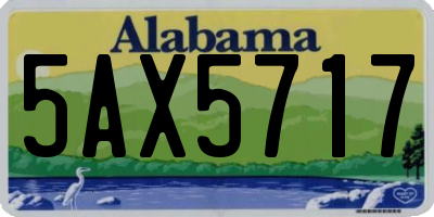 AL license plate 5AX5717