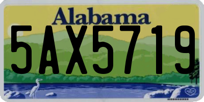 AL license plate 5AX5719