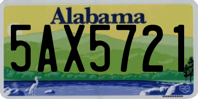 AL license plate 5AX5721