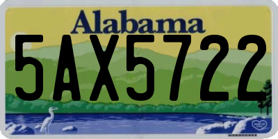 AL license plate 5AX5722