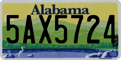 AL license plate 5AX5724