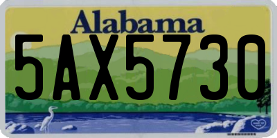AL license plate 5AX5730