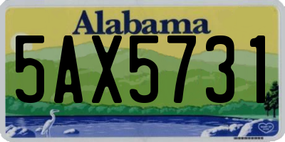 AL license plate 5AX5731