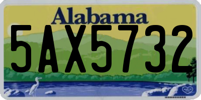 AL license plate 5AX5732