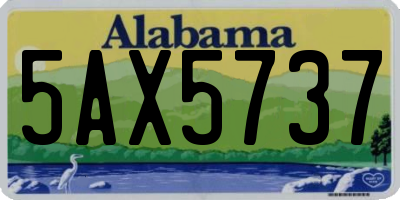AL license plate 5AX5737