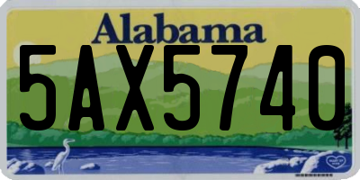 AL license plate 5AX5740