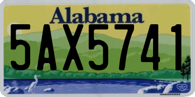 AL license plate 5AX5741