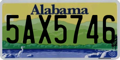 AL license plate 5AX5746