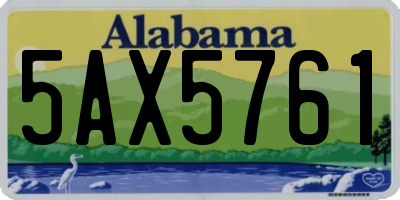 AL license plate 5AX5761