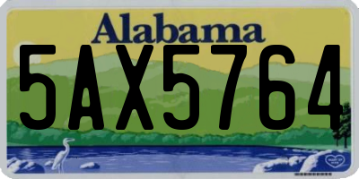 AL license plate 5AX5764
