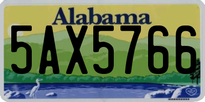 AL license plate 5AX5766