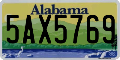 AL license plate 5AX5769