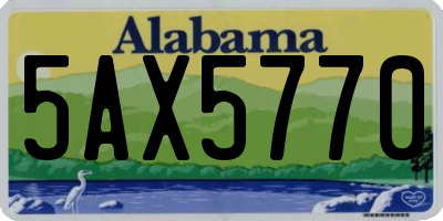 AL license plate 5AX5770