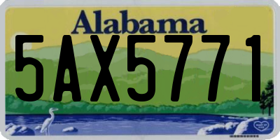 AL license plate 5AX5771