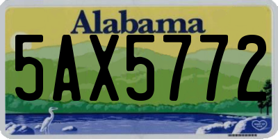 AL license plate 5AX5772