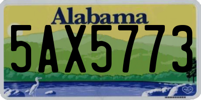 AL license plate 5AX5773
