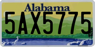 AL license plate 5AX5775