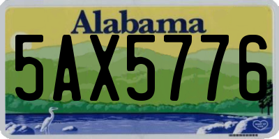 AL license plate 5AX5776