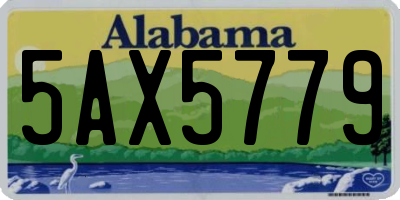 AL license plate 5AX5779
