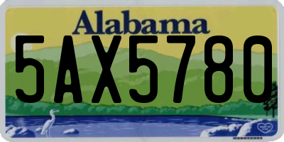 AL license plate 5AX5780