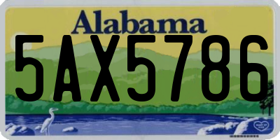 AL license plate 5AX5786