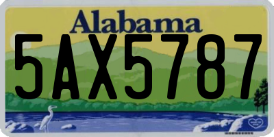 AL license plate 5AX5787