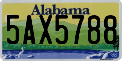 AL license plate 5AX5788