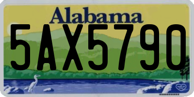 AL license plate 5AX5790