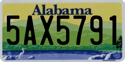 AL license plate 5AX5791