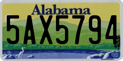 AL license plate 5AX5794