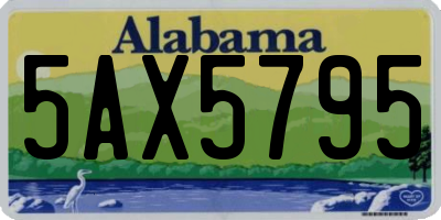 AL license plate 5AX5795