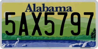 AL license plate 5AX5797