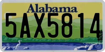 AL license plate 5AX5814