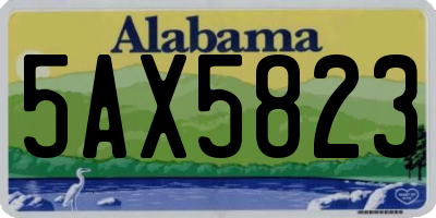 AL license plate 5AX5823