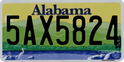 AL license plate 5AX5824