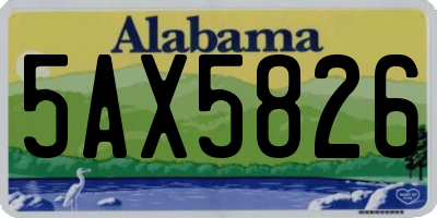 AL license plate 5AX5826
