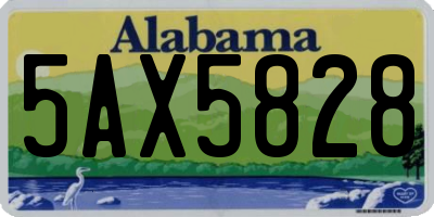 AL license plate 5AX5828