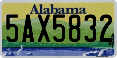 AL license plate 5AX5832