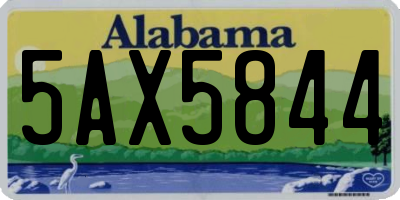 AL license plate 5AX5844