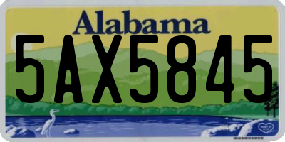 AL license plate 5AX5845