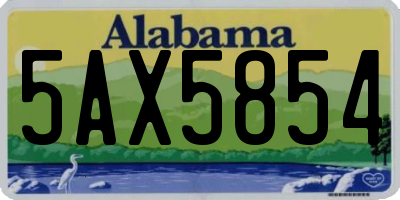 AL license plate 5AX5854