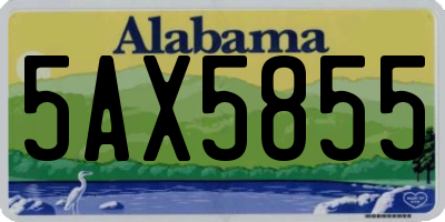 AL license plate 5AX5855