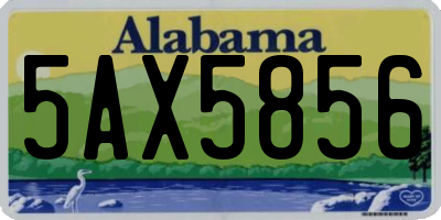 AL license plate 5AX5856